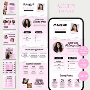 Makeup Acuity Scheduling Template Makeup Artist Acuity Makeup Branding Template MUA AcuityScheduler Stylelist Website DIY