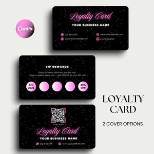 Modelo de cartão de fidelidade Carimbo de fidelidade de beleza Canva Cartões de recompensas para unhas DIY Cartões de desconto para cabeleireiros Cartão de fidelidade para salão de beleza Cílios Cabelo