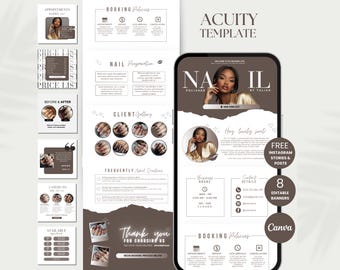 Nail Acuity-planningssjabloon Nail Tech Acuity-website Nagelsjabloon Acuity Nail Tech-website Acuity Canva Acuity-sjabloon Nagelstylist