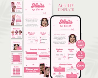 Pink Acuity Scheduling Template Nailtech Acuity Site Booking Nail Tech Scheduling Website Acuity Template Nail Scheduler Book Site Template