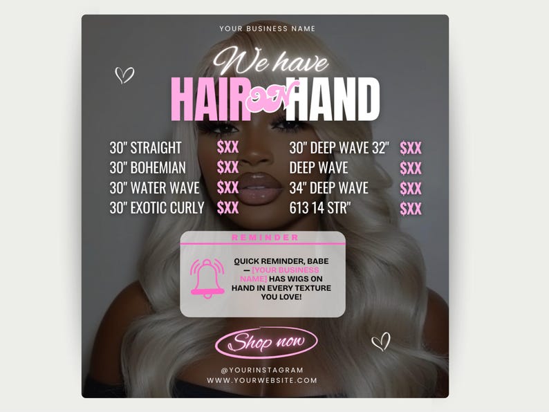 Wig Pricelist Flyer Wig Hair Sales Flyer Wig Special Flyer Hair Wig Books Flyer Wig Install Books Wig Sale Flyer Hair Wig Flyer Template image 6