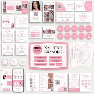 Nailtech Branding Kit Nails Bundle Beauty Branding Kit Nail Tech Booking Template Acuity Nail Business Template Nailtech Flyer Nailtech Post