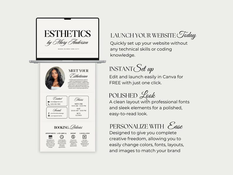 Esthetician Acuity Scheduling Template Esthetician Booking Site Acuity Esthetician Branding Website Acuity Template Site Esthetician Posts image 7