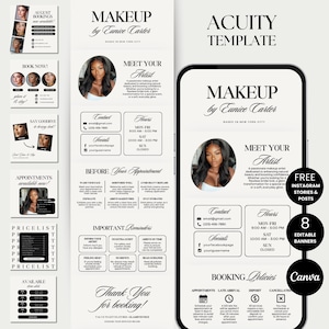 Make-up Acuity Scheduling Template Make-up Artist-Buchungsseite Acuity MUA-Scheduling-Seite Acuity-Website-Vorlage Make-up-Stylist-Seite DIY Acuity