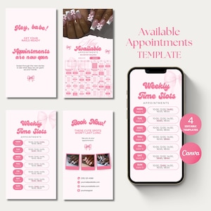 Wöchentlich verfügbare Termine Vorlage Verfügbarkeitskalender Instagram Story Verfügbarkeitszeitplan Kalender Verfügbarkeitstermin Geschichte