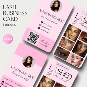 Lash Instagram Visitenkarte Lash Tech Visitenkarte IG Canva Hair Visitenkarte Nail Beauty Visitenkarte Kosmetikerin Business Lash Brand