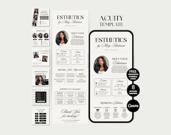 Esthetician Acuity Scheduling Template Esthetician Booking Site Acuity Esthetician Branding Website Acuity Template Site Esthetician Posts