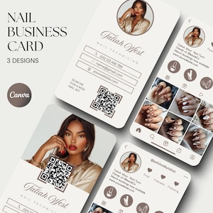 Instagram Visitenkarte Nail Instagram QR Code Nail Tech Karte Business Nails Salon Karte Beauty Visitenkarte Lash Business Hair Card Makeup
