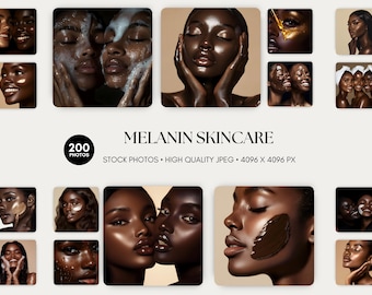 Black Skincare Melanin Skin Photos Model Beauty Stock Photos Skincare Esthetician Templates Melanin Skincare Instagram Model Skin Photos