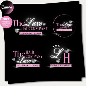 Hair Logo Designs Business Logo Beauty Hair Salon Logo Hairstylist Designer Hair Logo Beauty Salon Sign Logo Nail Tech Logo Hair Artist Lash