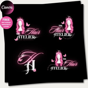 Hair Logo Designs Beauty Hair Logo Designer Hair Business Logo Hair Extension Logo Beauty Hair Salon Branding Hairstylist Logo Hair Bundles