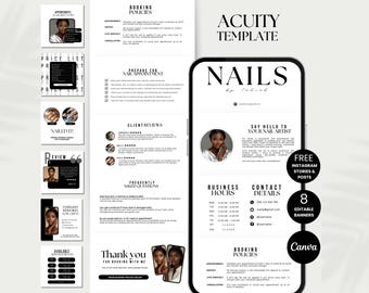 Acuity Nail Tech-planningssjabloon Acuity Nail Stylist-schema Acuity Nail-websitesjabloon Acuity Nail Tech-schema-website DIY Acuity
