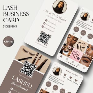 Lash Instagram Visitenkarte Lash Tech Visitenkarte Haar IG Visitenkarte Nail Canva Karte Kosmetikerin Visitenkarte Hair Stylist Card