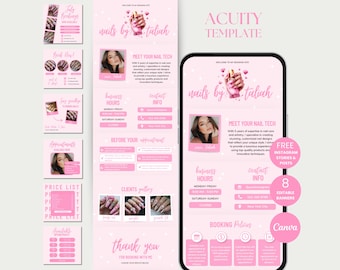 Nails Acuity Schemaläggningsmall Nageltekniker Acuity Bokning Nagelschema Webbplats Acuity Mall Nagelbokningssajt Acuity Mall Rosa nagel
