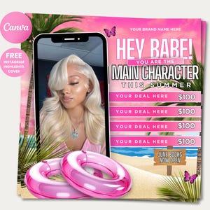 June Booking Hair Flyer June Summer Booking Flyer Hair Books Open Wig Install Special Flyer Hair June Wig Flyer Special Nail Book Open Lash