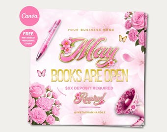 May Bookings Open Flyer Mothers Day Bookings Flyer Hair Books Open Nail May Booking Flyer Appointments Books Monthly Bookings Available Lash