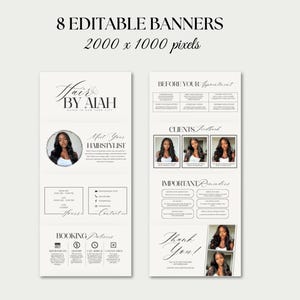 Hairstylist Acuity Scheduling Template Hair Website Acuity Schedule Site Hair Acuity Canva Hair Stylist Acuity Booking Hair Site DIY Acuity image 2