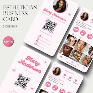 Kosmetikerin Visitenkarte Vorlage Kosmetikerin Bundle Kosmetikerin Branding Canva Card Business Schöne Karte IG Business Kosmetikerin