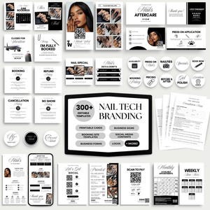 Bundles Nails Branding Kit Nail Tech Acuity Website Nail Artist Business Bundle Nailtech Templates Nails Books Nail Business Card Nail Posts