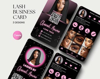 Instagram Business Card Lash Tech Business Card IG Canva Hair Business Card Nail Beauty Business Card Esthetician Business Makeup DIY Card