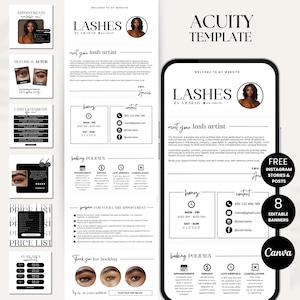 Acuity-planningssjabloon Lash Tech Acuity-website Lash Tech Acuity Canva-sjabloon Lash Acuity-website DIY Lash Acuity-schemasjabloon