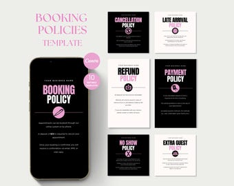 Booking Policy Template Hair Booking Policy Instagram Story Nail Tech Posts Lash Tech Refund Policy Template Cancellation Braid Policy Flyer