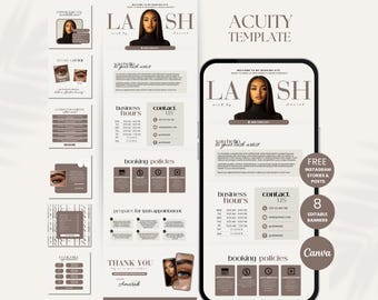 Lash Tech Acuity Scheduling Template Lash Tech Website Template DIY Acuity Scheduling Lash Template Acuity Site Canva Template Lash Acuity
