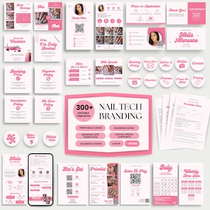 Nail Tech Branding Kit Nail Business Branding Nailtech Templates Nail Bundle Kit Nail Posts Acuity Nail Template Nail Technician Flyer Nails