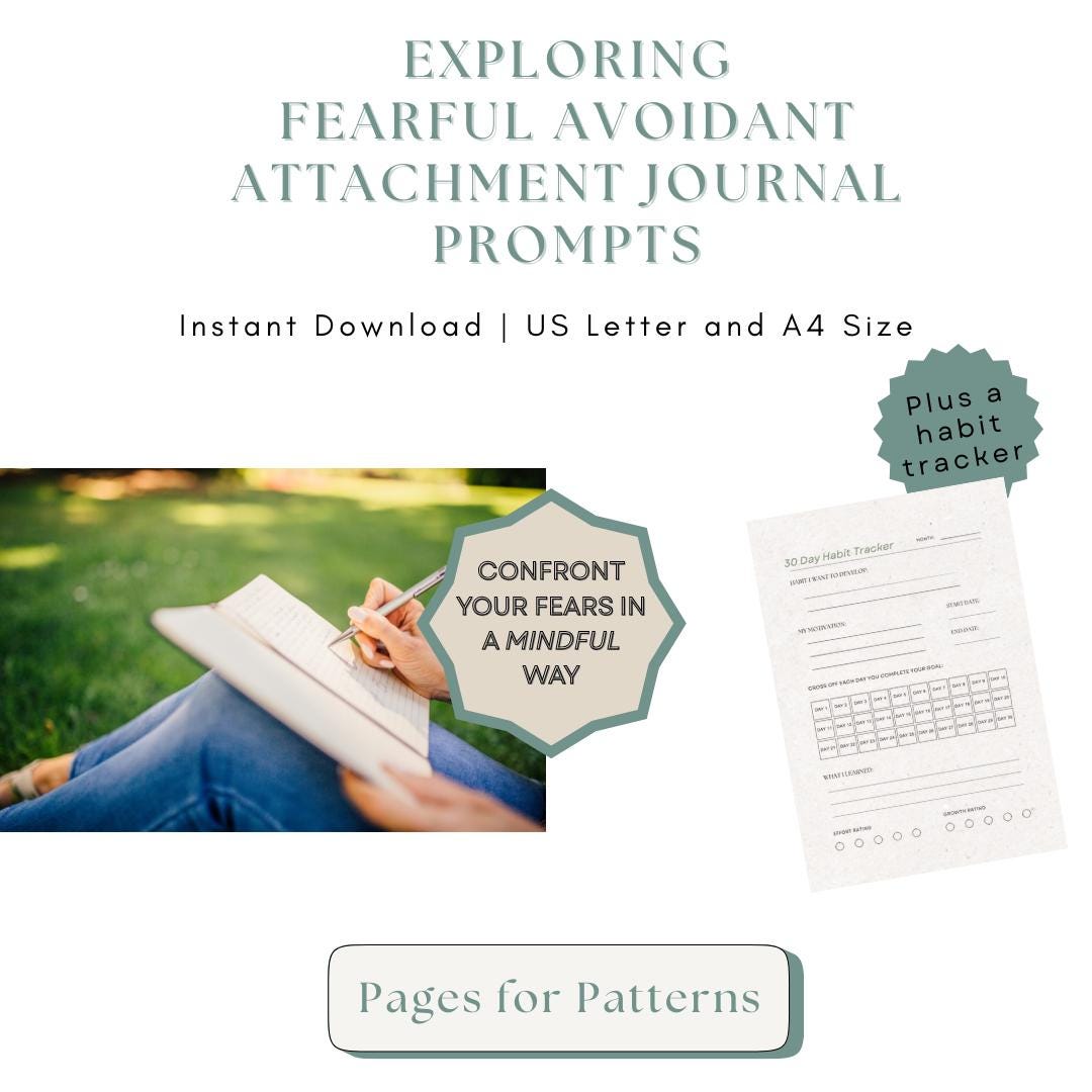 Avoidant Attachment Journal Prompts | Healing Attachment Wounds PDF ...