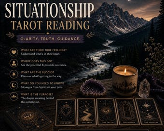 Situationship Tarot Reading: Relationship Clarity, Love Guidance, does he love me (PDF Reading)