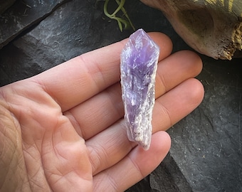 Amethyst Wand, Amethyst Sceptre, Amethyst Crystal, Natural Amethyst, Raw, Rough, Elestial Amethyst, Crystal Wand, Crystal Garden, Terrarium