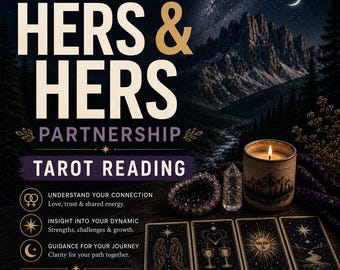 Hers & Hers Partnership Tarot Reading (PDF) – Relationship Guidance, Clarity, Connection, Same Sex, Does she like me