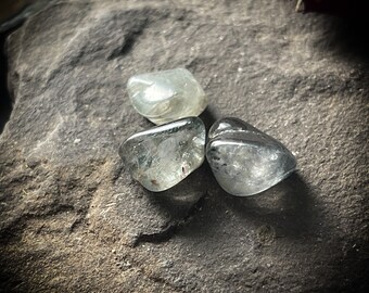 Black beryl, beryl, natural beryl, tumbled black betyl, rare black beryl, hebrew Stone, Jerusalem stone, protection stone, protective stone