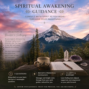 Spiritual awakening personalized Psychic Reading Spirit Guide Messages Spiritual Guidance  Mediumship tarot reading