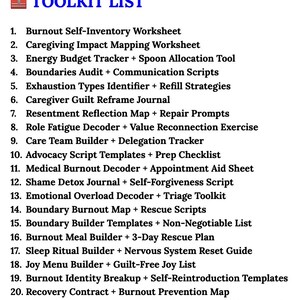 caregiver mental health guide digital pdf download focused on burnout recovery self care and emotional wellness includes practical tools affirmations journal prompts and stress management tips for overwhelmed caregivers printable workbook for home use ideal for family caregivers nurses or medical professionals
