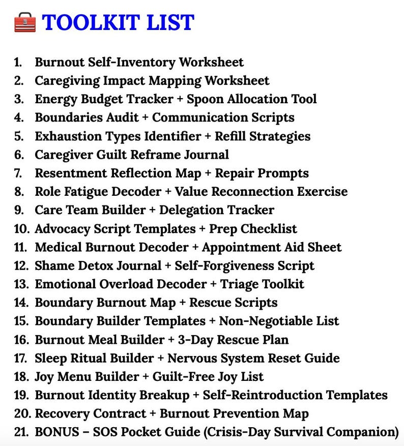 caregiver mental health guide digital pdf download focused on burnout recovery self care and emotional wellness includes practical tools affirmations journal prompts and stress management tips for overwhelmed caregivers printable workbook for home use ideal for family caregivers nurses or medical professionals