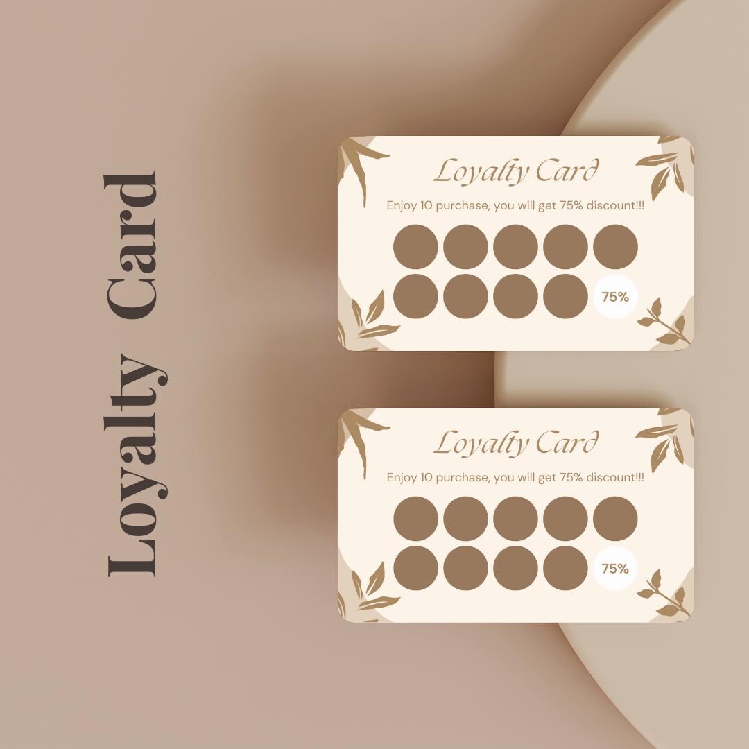 Editable Loyalty Card Canva Template With 75% Discount Reward Punch ...
