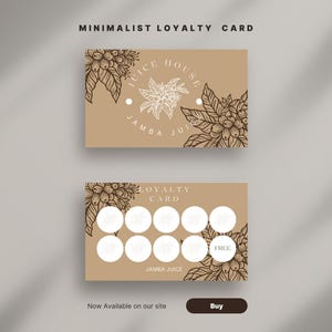Bearbeitbare Loyalitätskarten Vorlage Canva Digitale Belohnungen Lochkarte Anpassbare Business Incentive Card Design Sofortiger Download