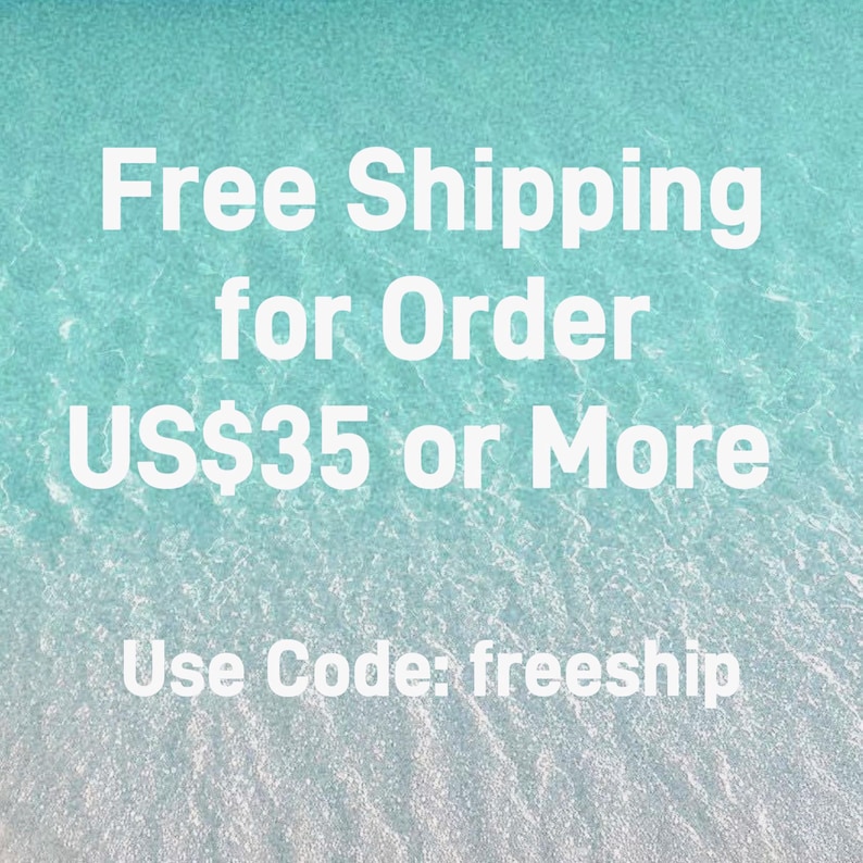 May include: A graphic featuring white text over a turquoise and white rippled water background. The text reads: Free Shipping for Order US$35 or More. Use Code: freeship. The image displays a clear, bright, and textured aquatic surface pattern.
