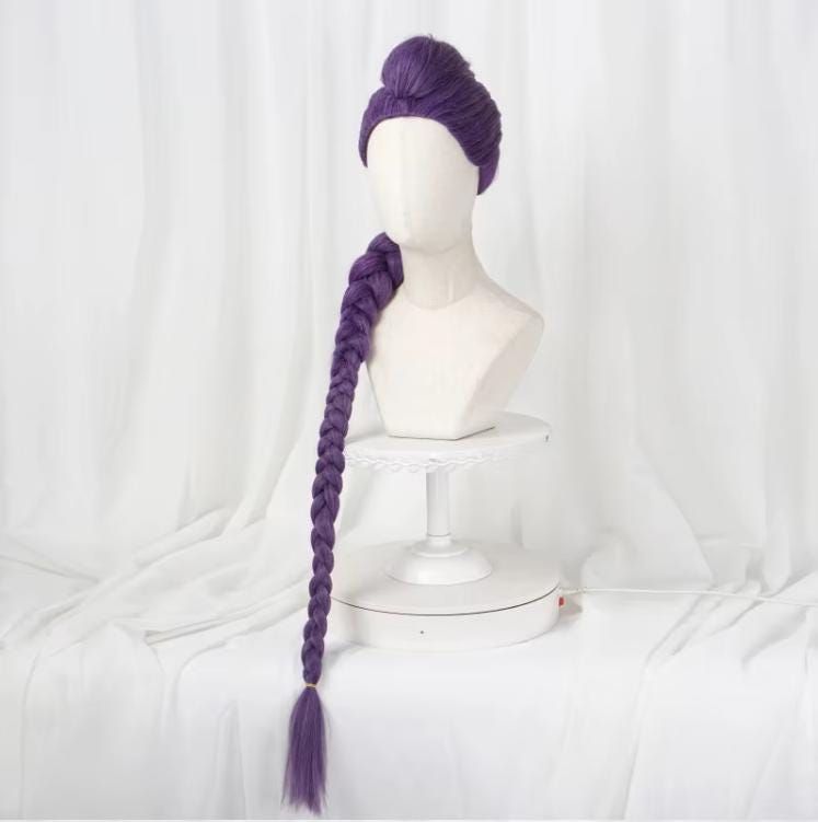 Perruque lacet violette inspirée du Rumi | Cosplay de chasseur de Perruque lacet violette inspirée du Rumi | Cosplay de chasseur de