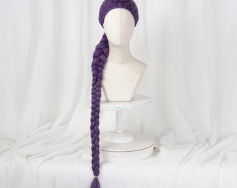 KPop Demon Hunters Rumi lange gevlochten paarse pruik