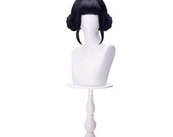 KPop Dämonenjägerin Zoey kurze Brötchen schwarze Perücke