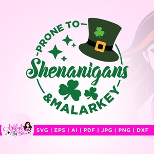 Sujette aux manigances Svg, Svg chemise porte-bonheur, Cricut, Silhouette, Saint-Patty, Svg trèfle, Svg irlandais, Shamrock Svg, Svg Png de la Saint-Patrick