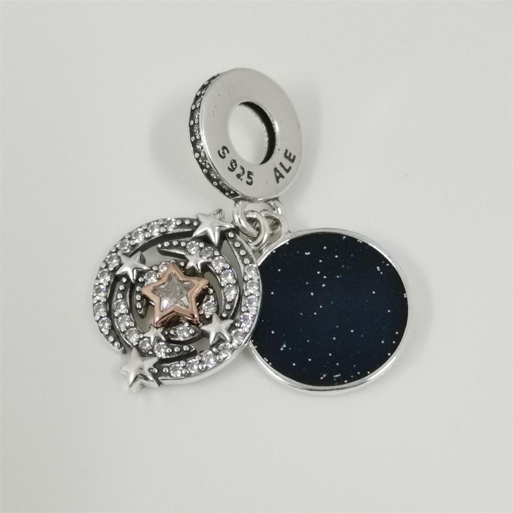 Pandora Two-Tone Shooting Star Double Dangle Charm