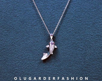 S925 Sterling Silver Small Goldfish Necklace for Women Ethnic Style Minimalist Lucky Koi Clavicle Chain Pendant Jewelry