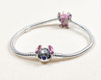 Set di bracciale Pandora Stitch e ciondolo angelo in argento Sterling 925