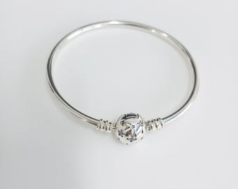 PANDORA 925 Silver Stars & Galaxy Bangle Bracelet
