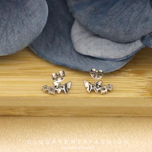 S925 Sterling Silver Mini Butterfly Hoop Earrings, Versatile and Delicate Design