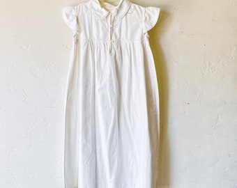 Vintage white cotton girls dress