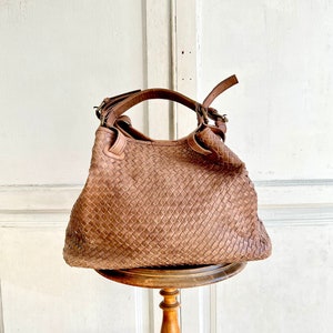 Valentina woven leather bag cheap